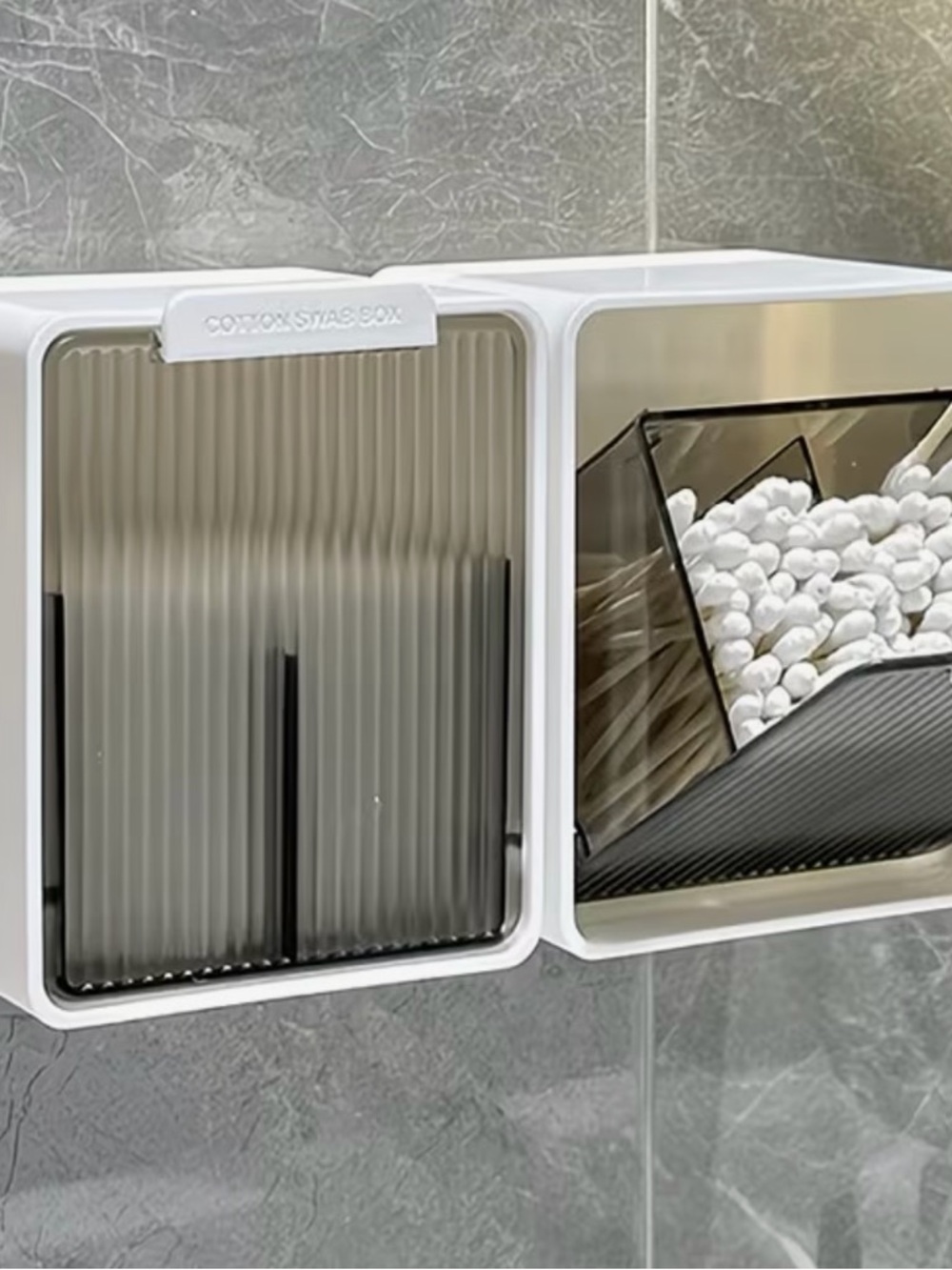 Cotton & Pad Wall-Mount Organizer — White